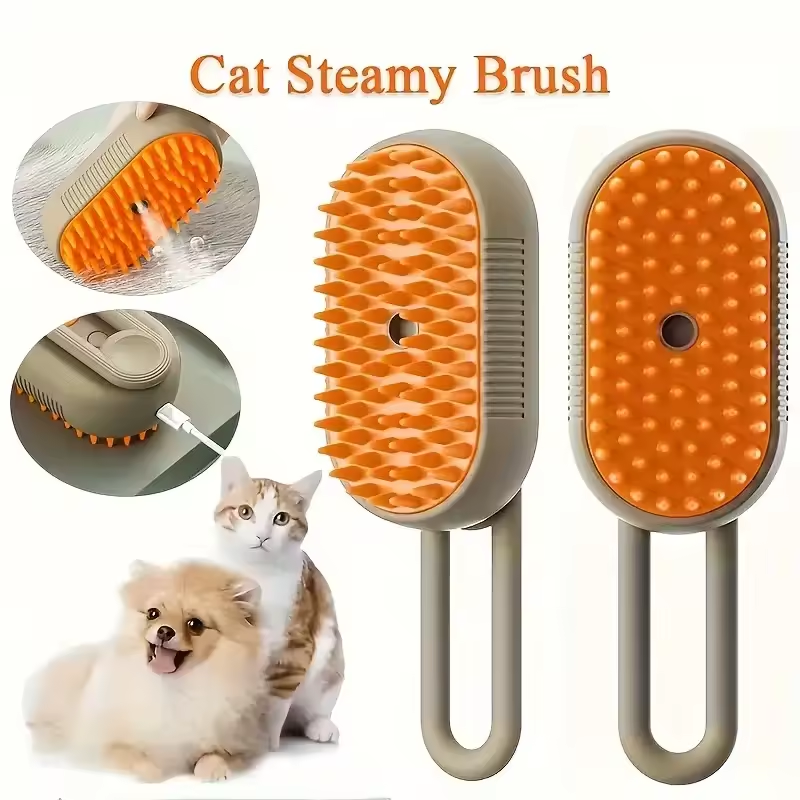 Pet Spray Massage Brush – 2-in-1 Grooming & Bath Tool 🐶🐱💦