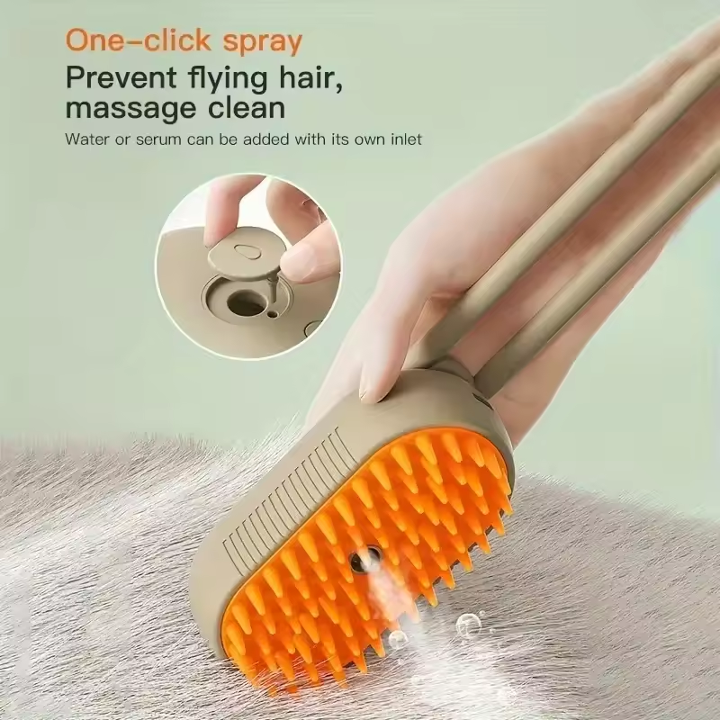 Pet Spray Massage Brush – 2-in-1 Grooming & Bath Tool 🐶🐱💦